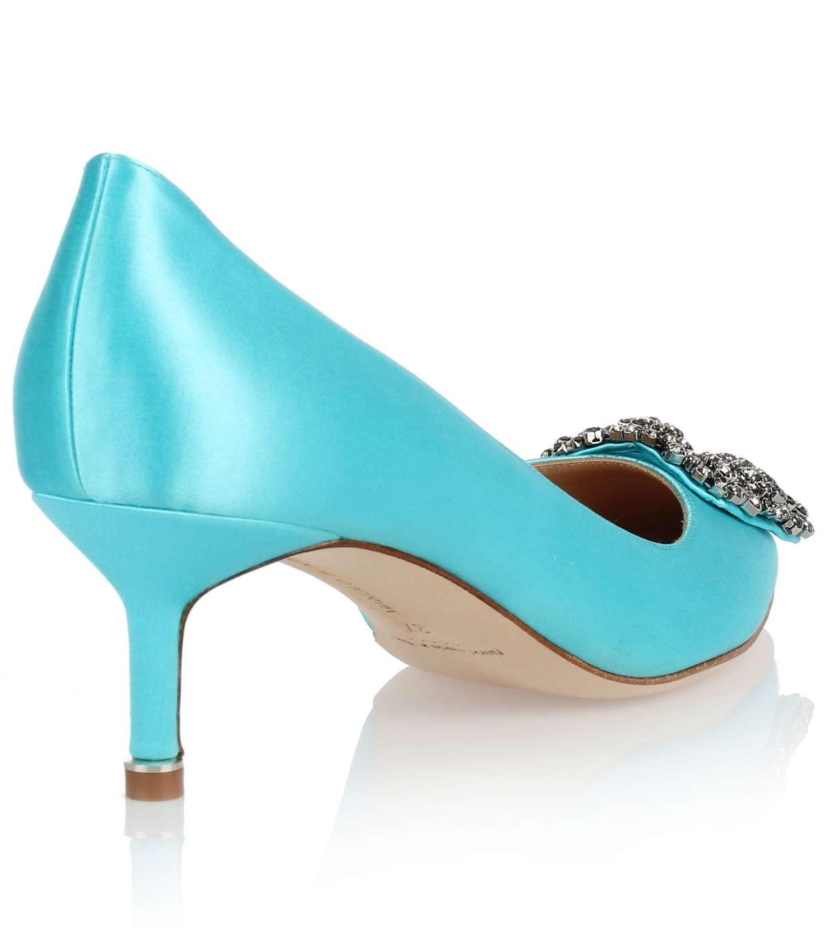 manolo blahnik light blue heels